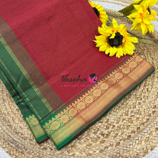 9 Yards |Semi Silk Cotton Saree | Vairavoosi  Design | VV9YSS001