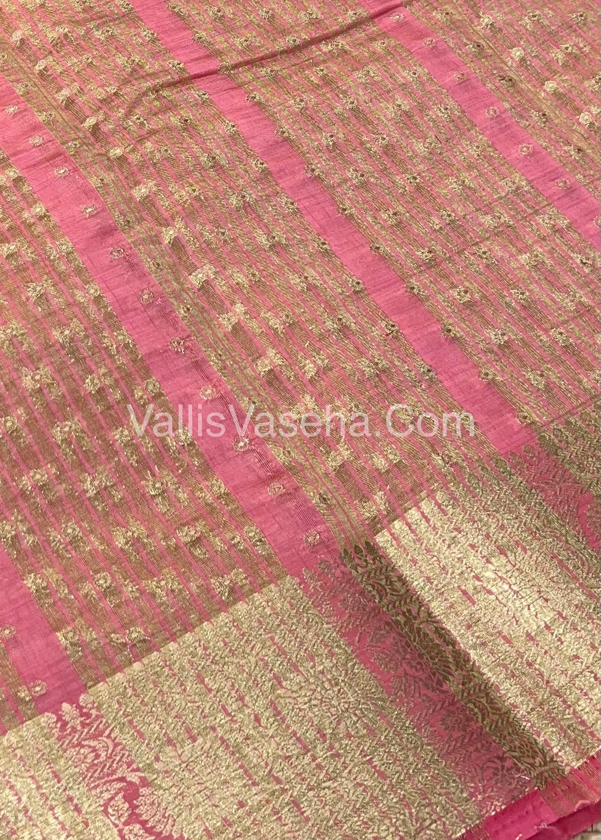 Semi Tussar Silk - Light Peach Shade - VVSTS015