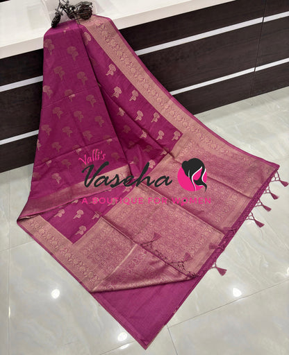 Banarasi - Heritage Silk - Semi Kathan Silk - Onion Pink Shade - VVBHS010