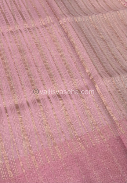 Organza Saree - Light Pink Shade   - VVOS001