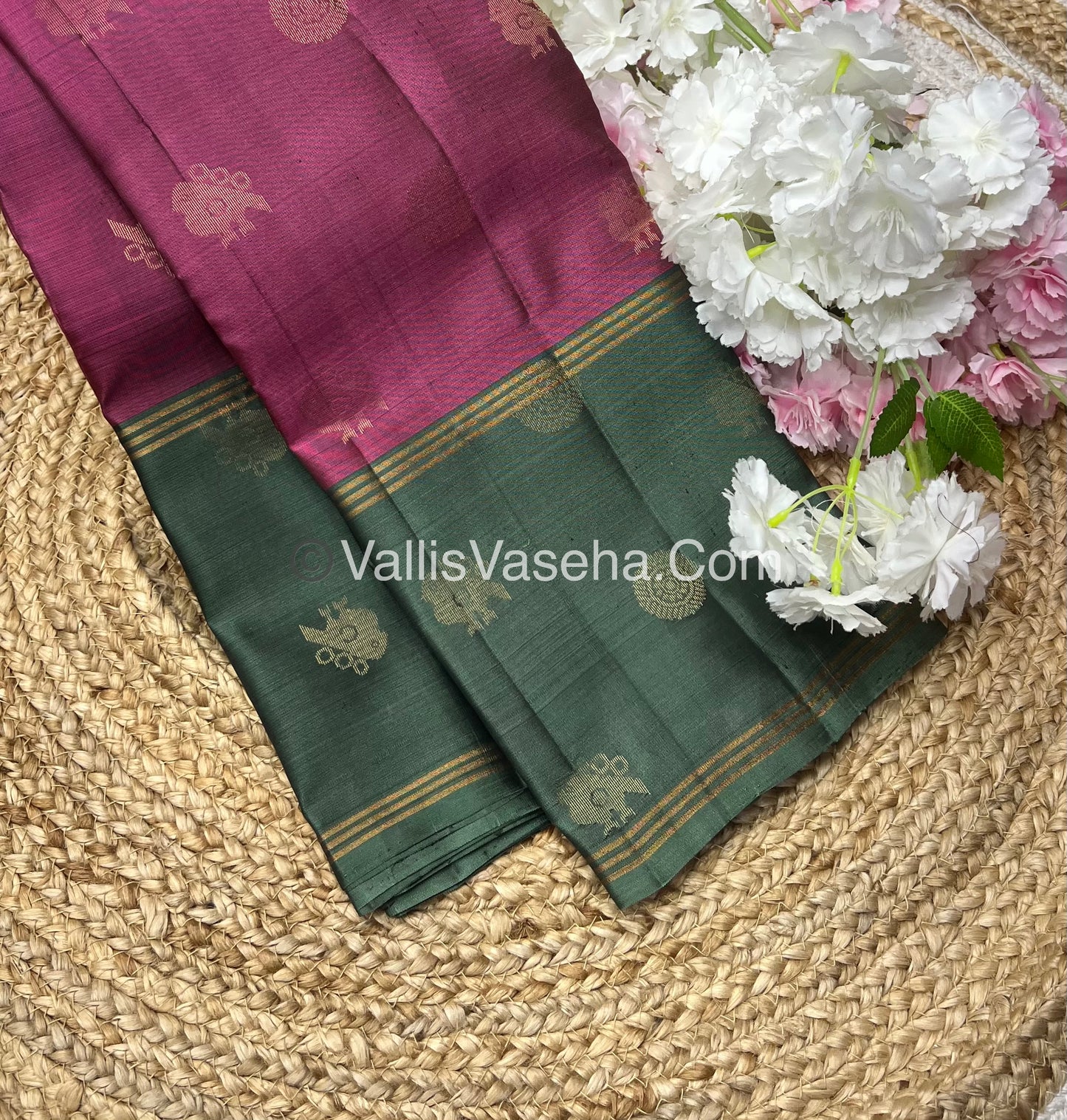 Half Mix - Pure Soft Silk Saree - Long Retta Petta Border with Butta - VVPSS050