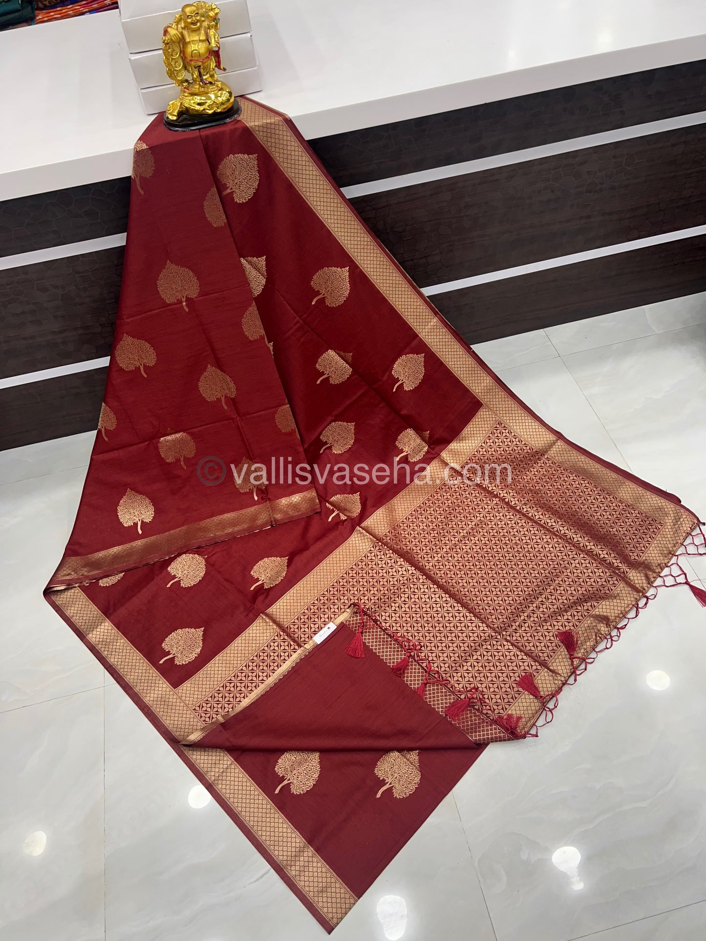 Banarasi - Heritage Silk - Semi Kathan Silk - Dark Brown Shade - VVBHS007