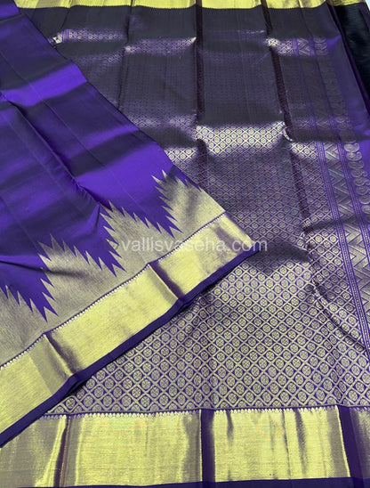 Pure Silk Saree - Jothika Hit design- Violetish Purple Shade-VVPS006