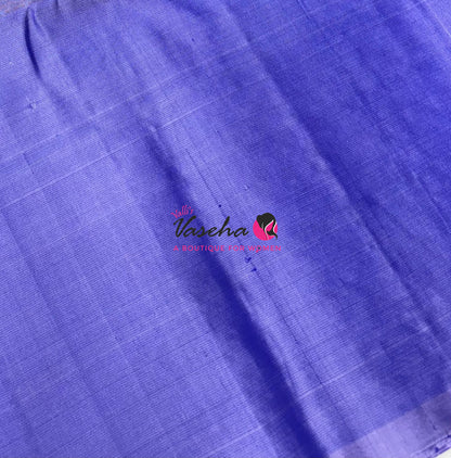 Pure Soft Silk Saree - Blue & Lavender Combo - VVPSS111