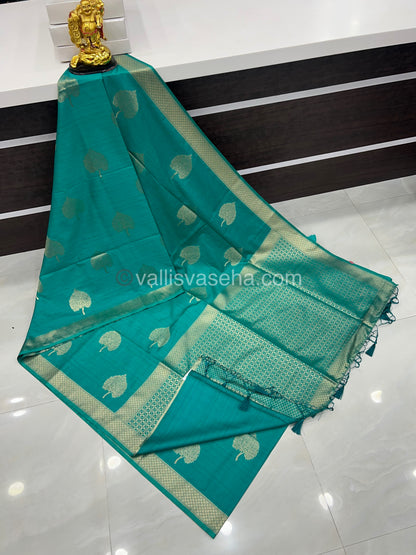 Banarasi - Heritage Silk - Semi Kathan Silk -  Blue Shade - VVBHS007