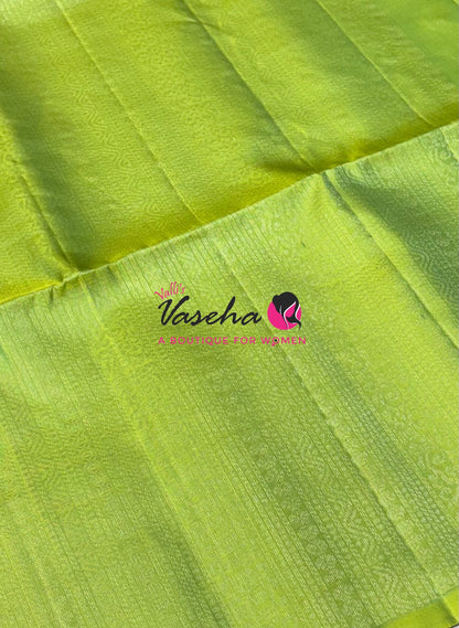 Pure Soft Silk Saree -  Blue & Green Shade - VVPSS086