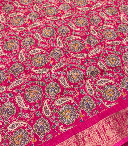 Casual Wear - Fancy Viscose Mulberry Silk  - Dark Pink Shade - VVFMS001