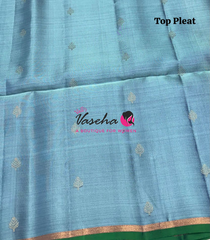 Pure Soft Silk Saree - Partly Pallu -  Half & Half Saree - VVPSS088