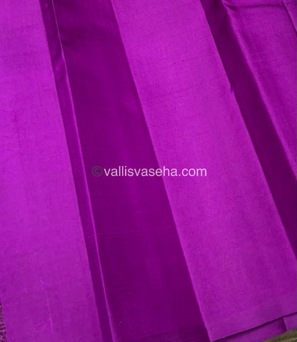 Pure Kanchipuram Silk Saree - Vaira Voosi design - Blue & Purple shade - VVPS022