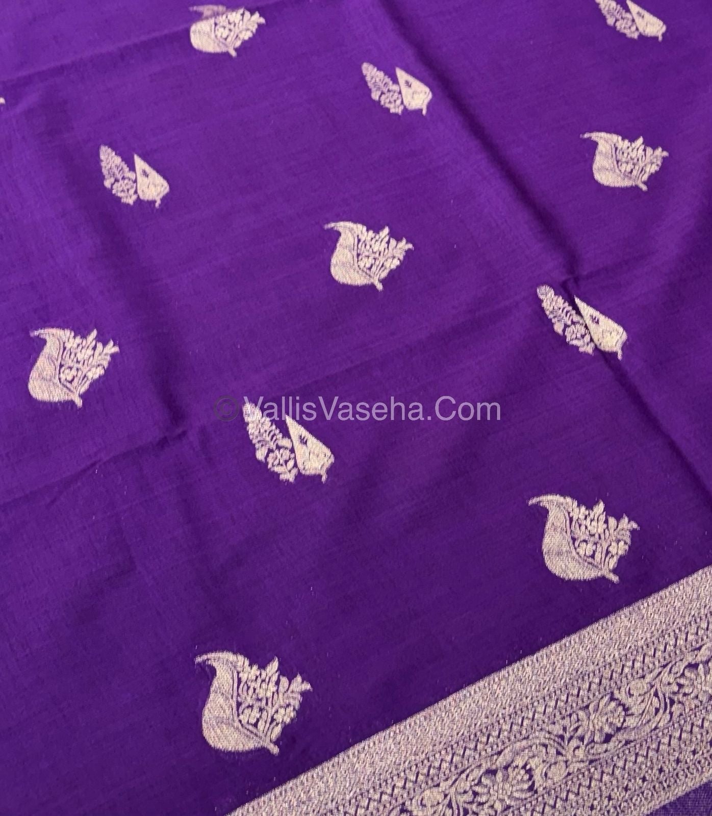 Banarasi - Heritage Silk - Semi Kathan Silk - Purple  Shade - VVBHS009