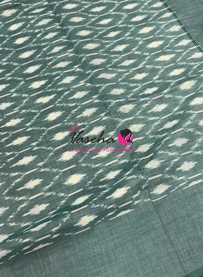 Ikkat Mercerised Cotton Saree - Single Ikkat - VVIKS001