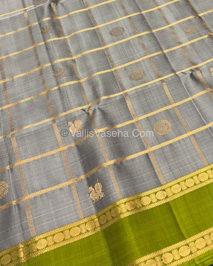 Pure Soft Silk Saree - Retta Petta Border- Mayil & Chakkaram - VVPSS057