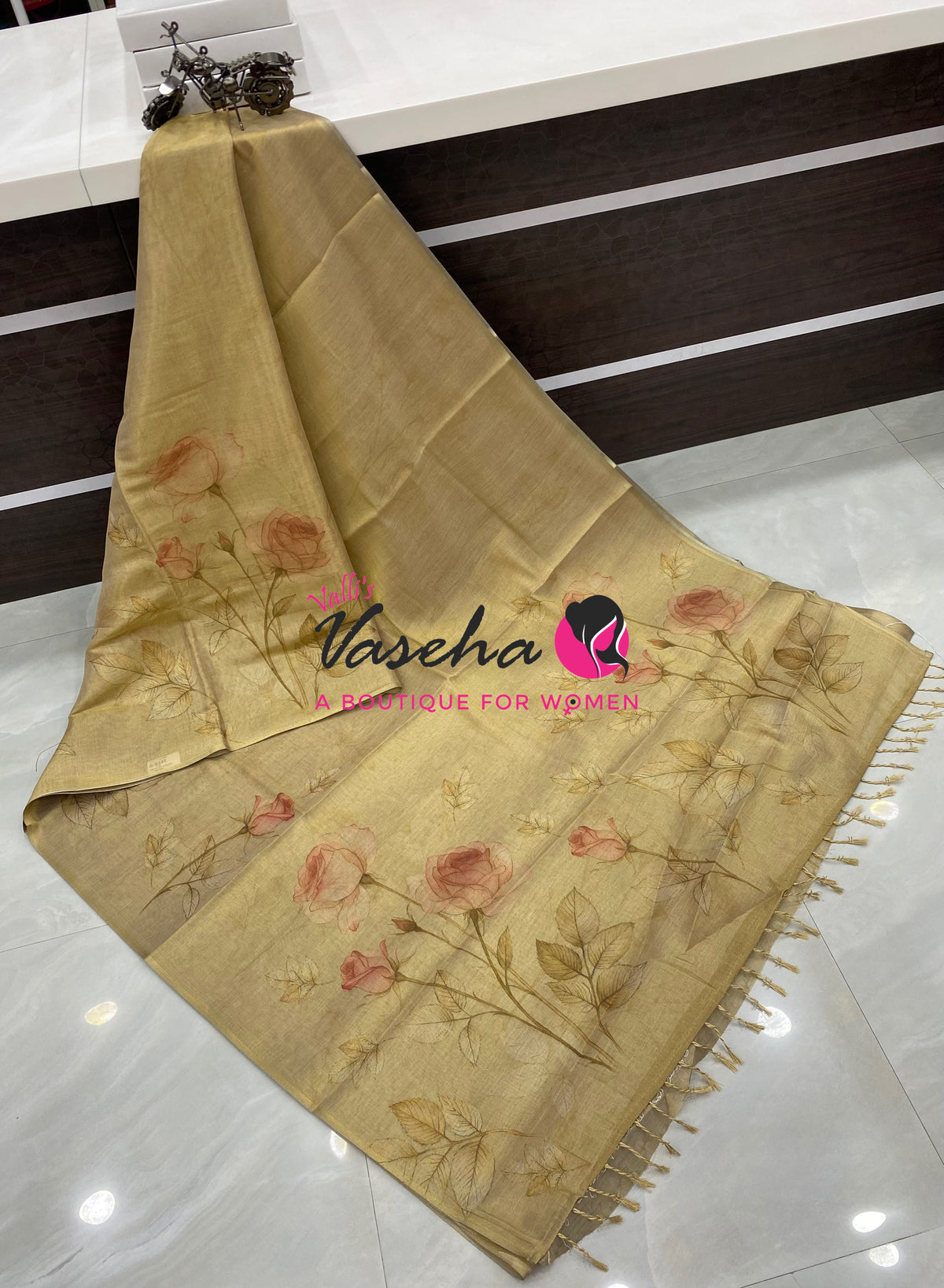 Linen Tissue Saree - VVLTS010