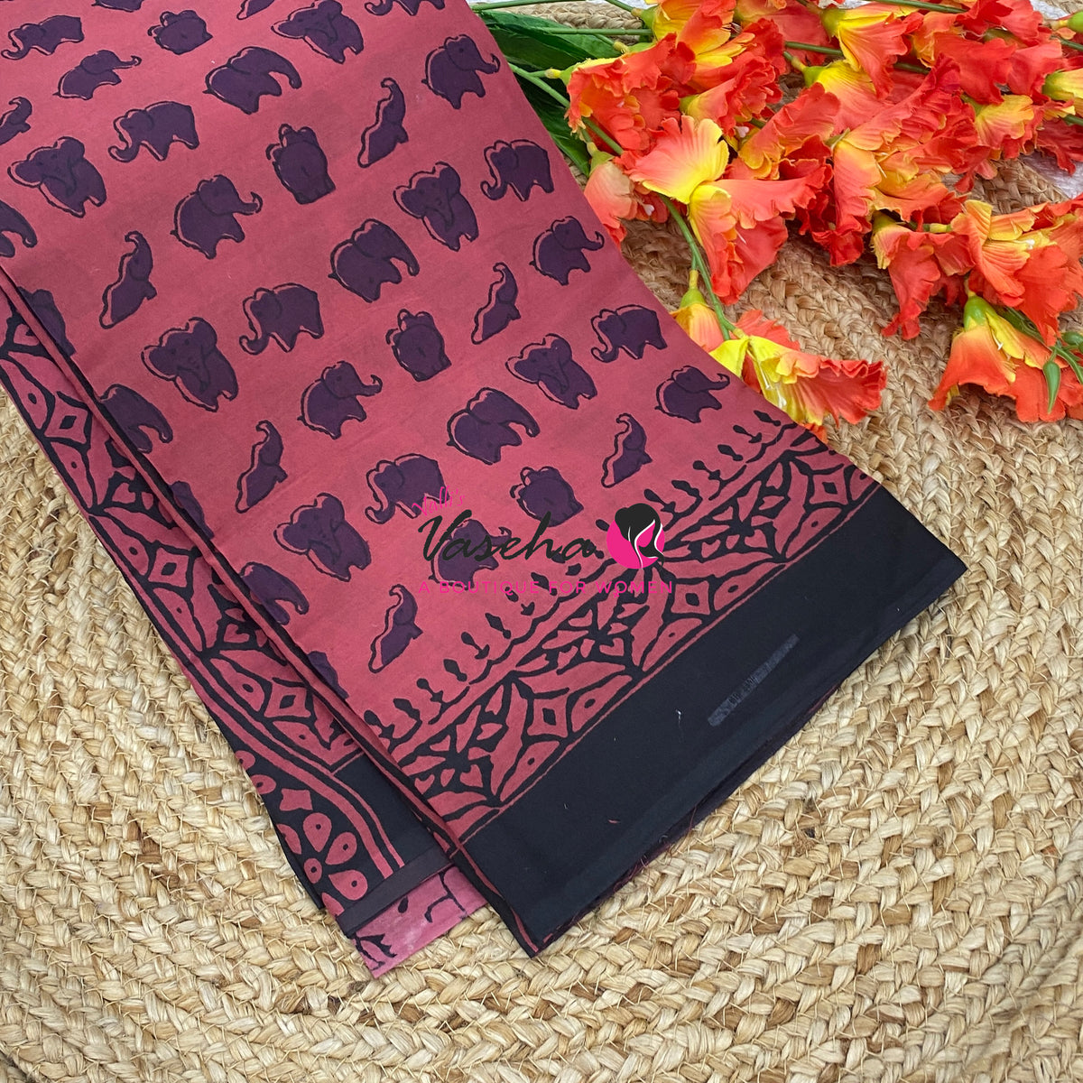 Pure Soft Mul Mul Cotton Sarees - Hand Block Prints - VVMMC011