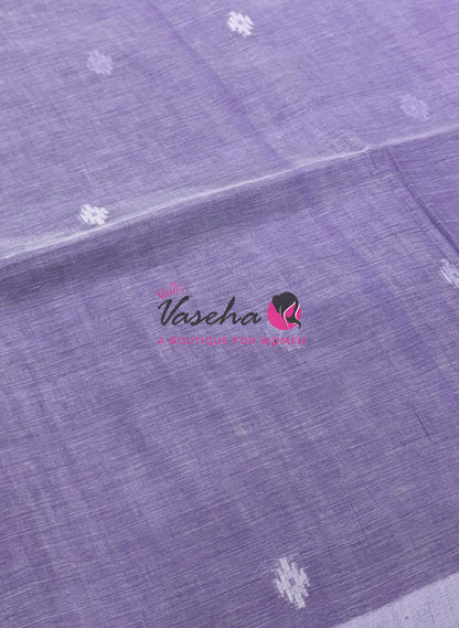 Bengal Kaddhi Cotton Saree | VVBKC002 | Lavender Shade