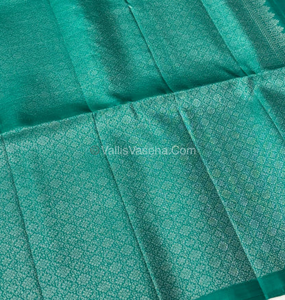 Pure Soft Silk Saree - Green & Sea Green Shade - VVPSS055