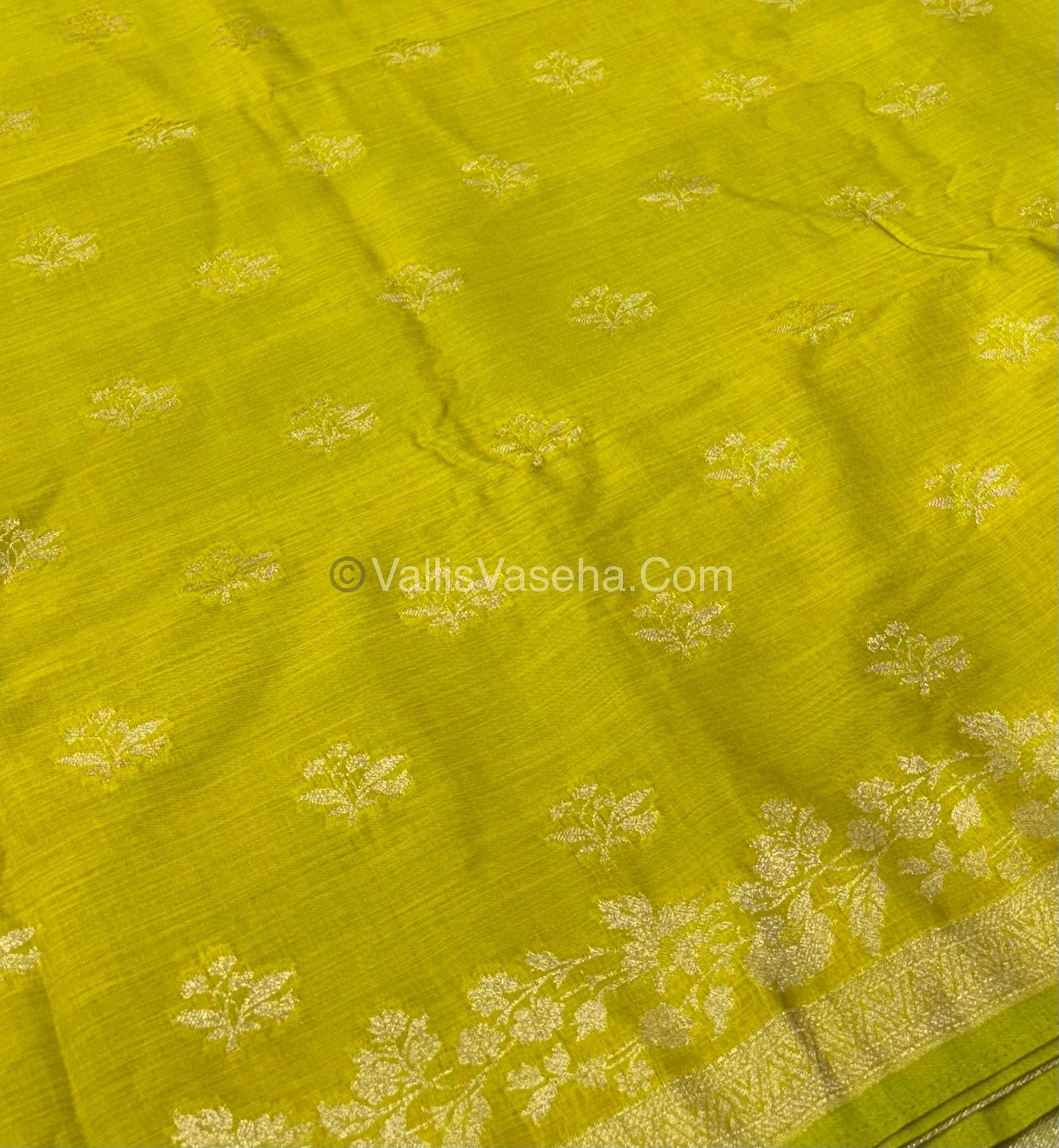 Banarasi - Heritage Silk - Semi Kathan Silk - Lemon Yellow Shade - VVBHS008