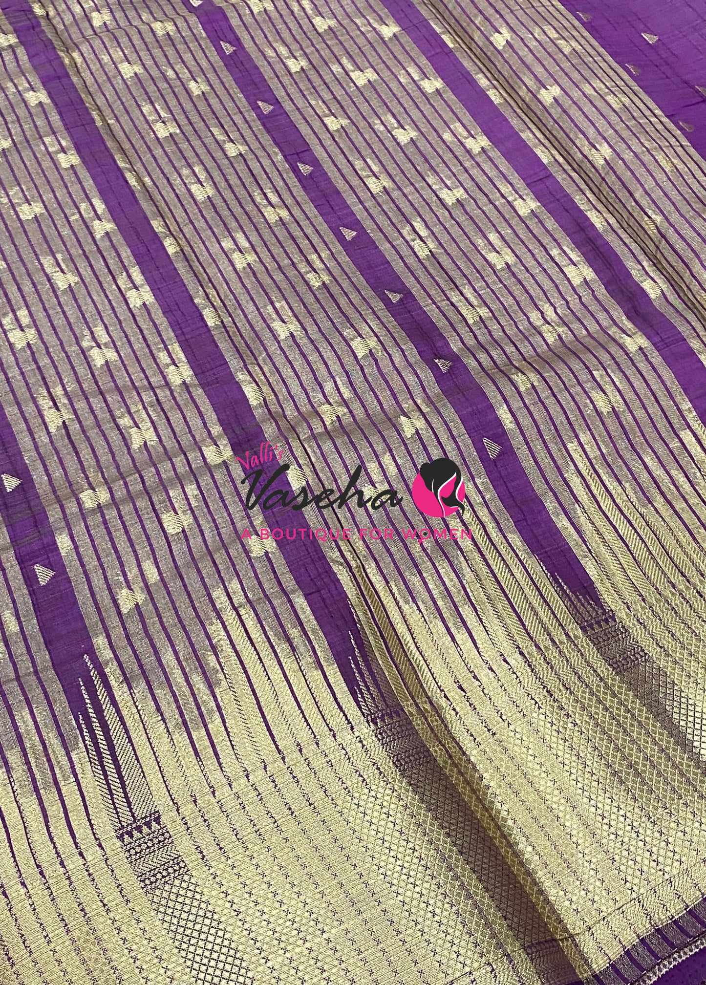 Semi Tussar Silk Saree | Purple Shade |VVSTS054