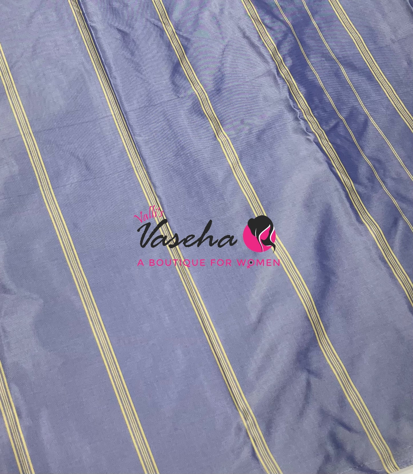 Semi Silk Saree - Zig Zag Vairavoosi Lines Style - VVSS003