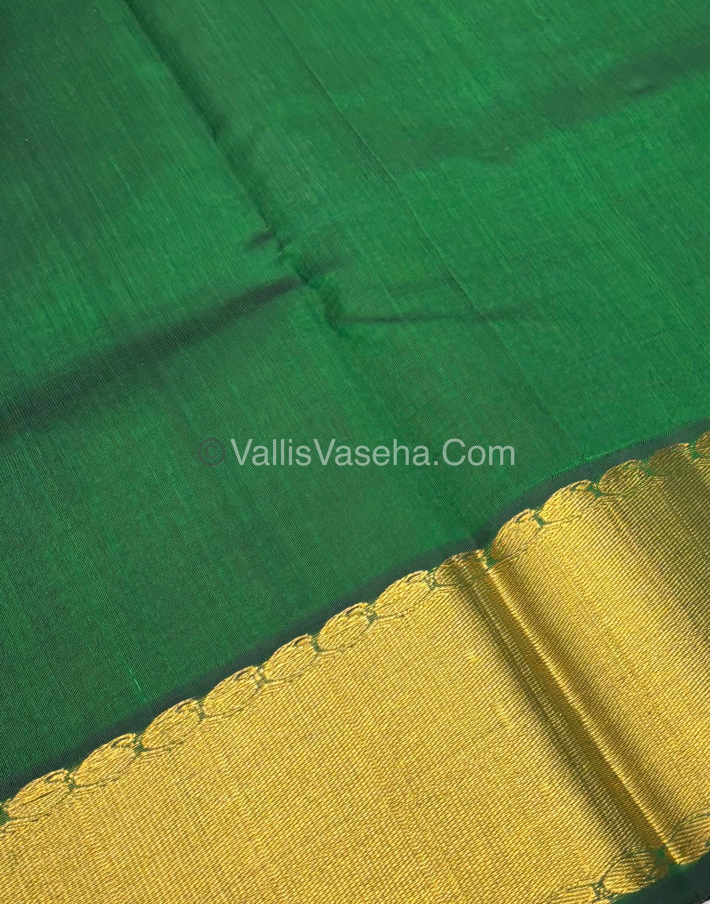 Pure Silk Cotton Saree | Green Shade |VVPSC011