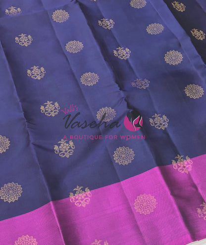 Half Mix - Pure Soft Silk Saree - Border with Butta - VVPSS105