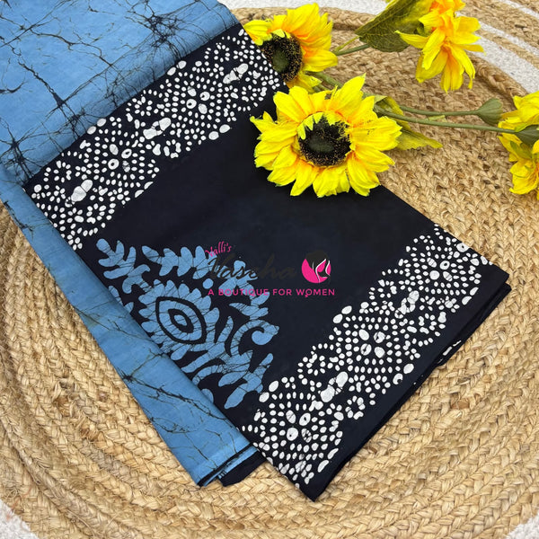 Pure Soft Mul Mul Cotton Sarees - Hand Block Prints - VVMMC009
