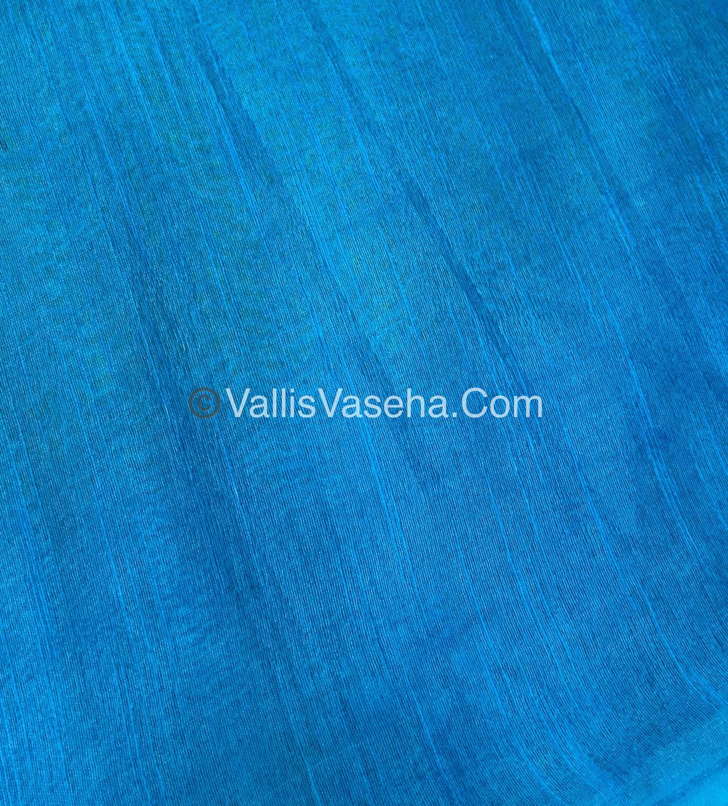 Bhagalpuri Silk - Green With Blue- VVBS005