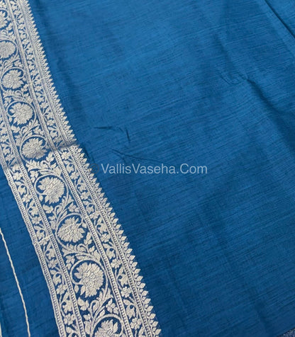 Banarasi - Heritage Silk - Semi Kathan Silk - Dark Blue Shade- VVBHS001