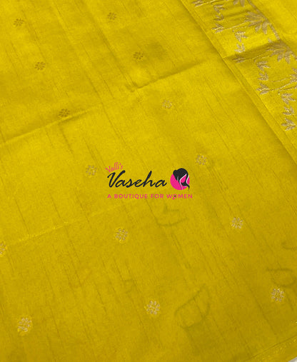Banarasi - Heritage Meenakari Silk - Yellow Shade - VVBHS013