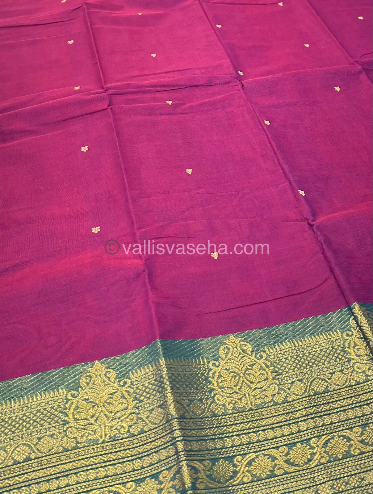 Kanchi Cotton Saree - Butta Design VVKCS008