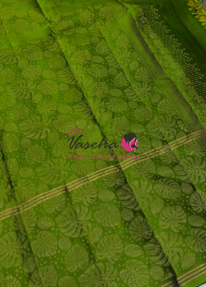Half Mix - Pure Soft Silk Saree - Long Retta Petta Border with Butta - VVPSS084