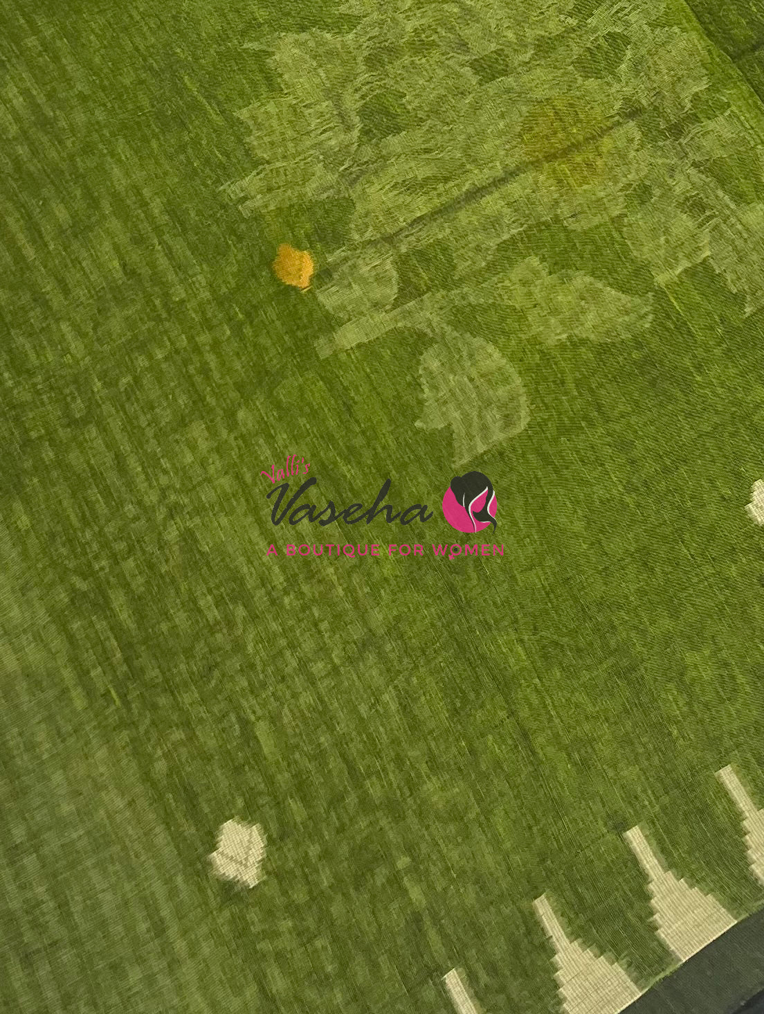 Bengal Kaddhi Cotton Saree | VVBKC001 |Mehandhi Green