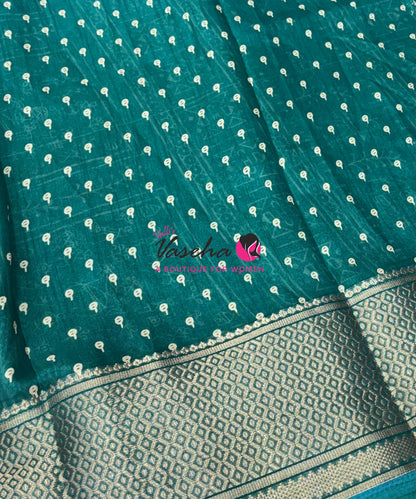 Semi Binny Silk - Varli Design - Blue Shade  - VVSBS010