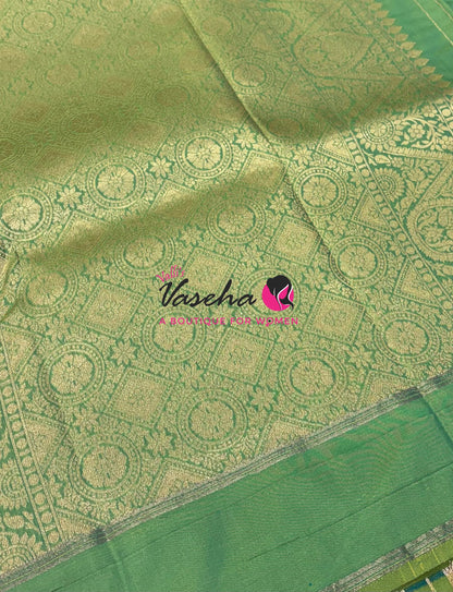 Semi Soft Silk  - Pista Green  Shade - VVSSS041