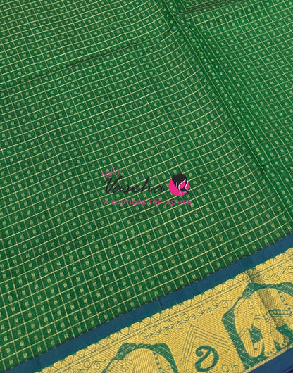 Semi Silk Cotton Saree Lakshadeepam Shade |VVSSC009