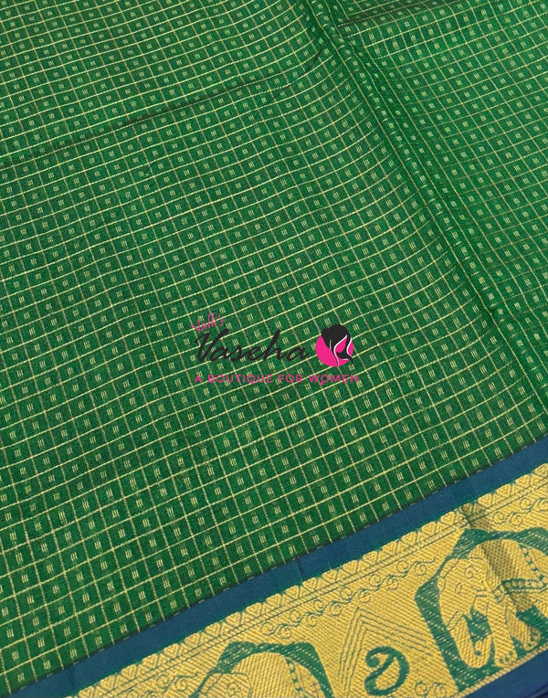 Semi Silk Cotton Saree Lakshadeepam Shade |VVSSC009