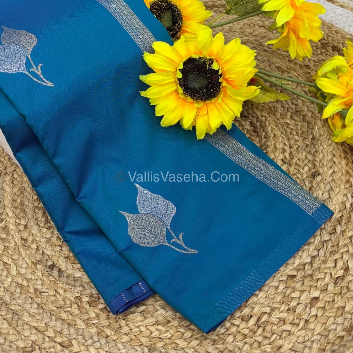 Semi Soft Silk - Border less - Blue Shade -VVSSS025