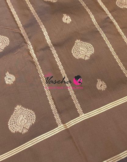 Semi Soft Silk  - Coffee Brown Shade - VVSSS043
