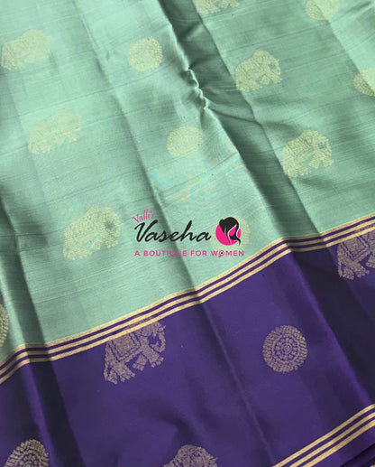 Half Mix - Pure Soft Silk Saree - Retta Petta Border - VVPSS154