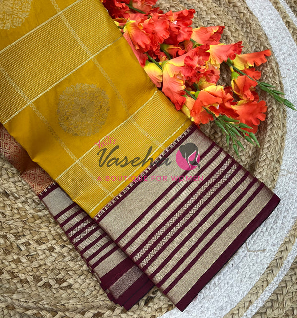 Semi Bridal Kanchi Silk  - Korvai - Premium- VVSKS008