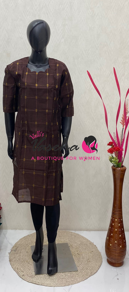 Ready Made - Semi Raw Silk - Kurti - VVSRK003