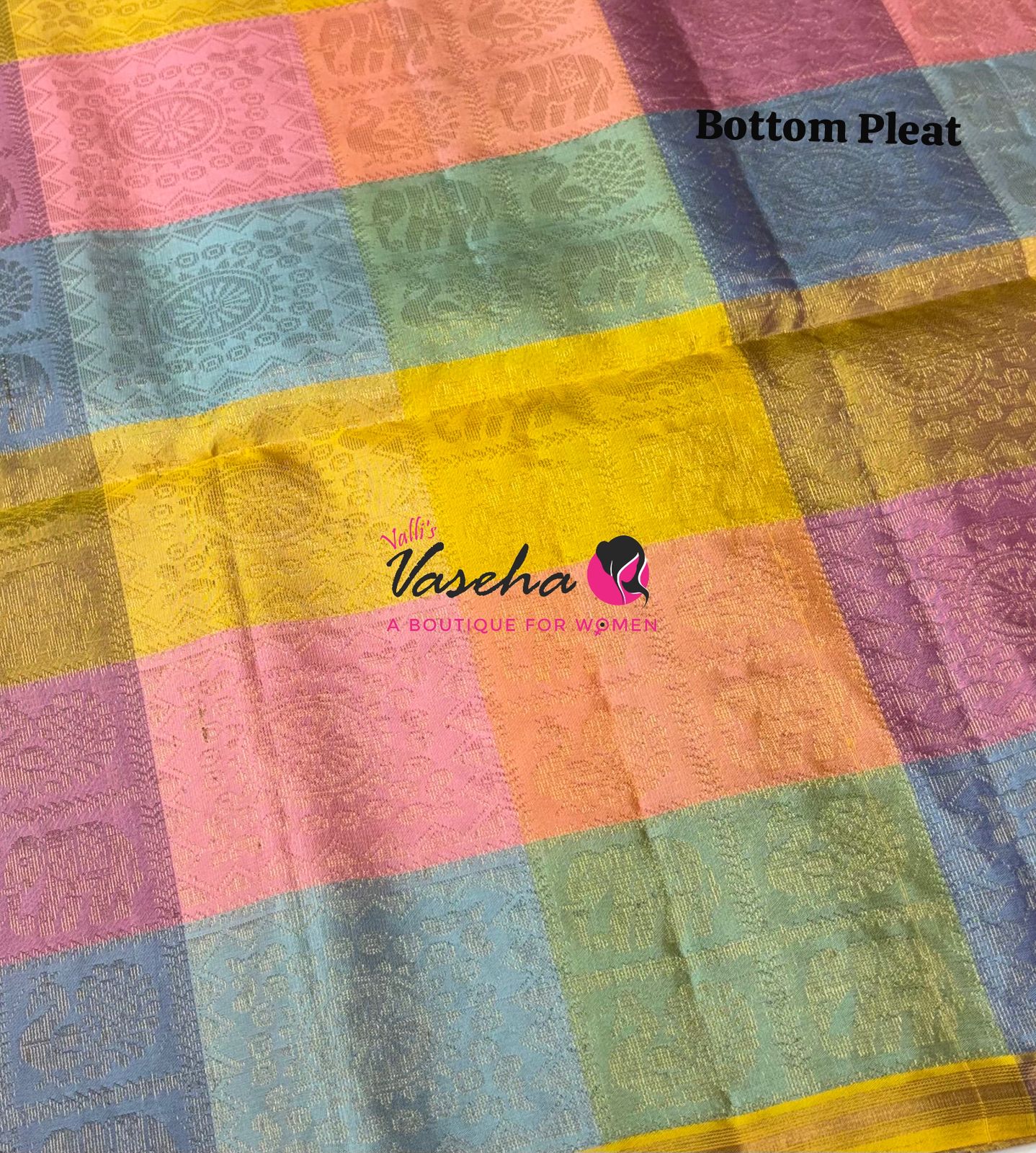 Pure Soft Silk Saree - Partly Pallu -  Half & Half Saree - VVPSS088