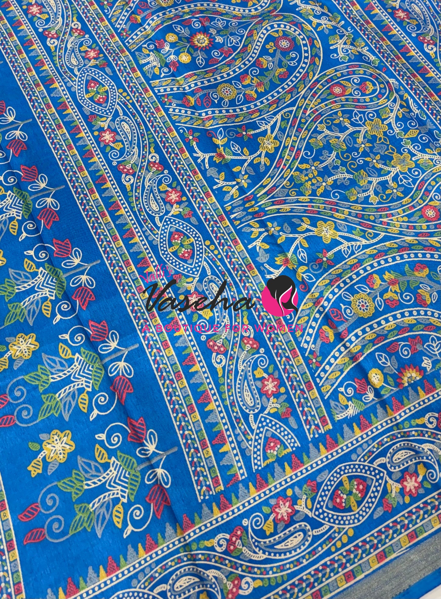 Casual Wear - Fancy Printed Silk  - Blue Shade - VVFPS001