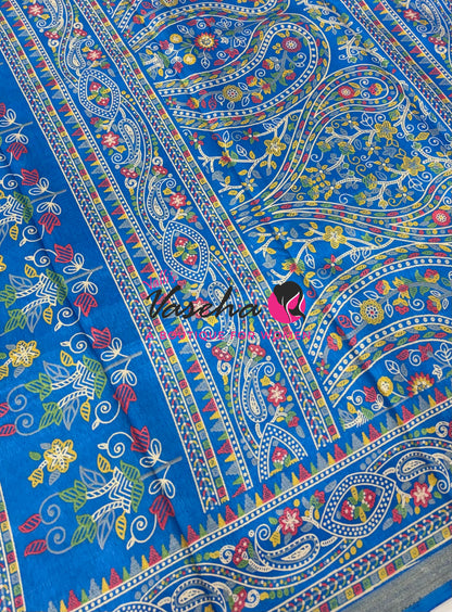 Casual Wear - Fancy Printed Silk  - Blue Shade - VVFPS001