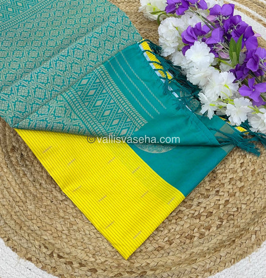 Semi Chappa Silk - Yellow & Ramar Green - VVSC002