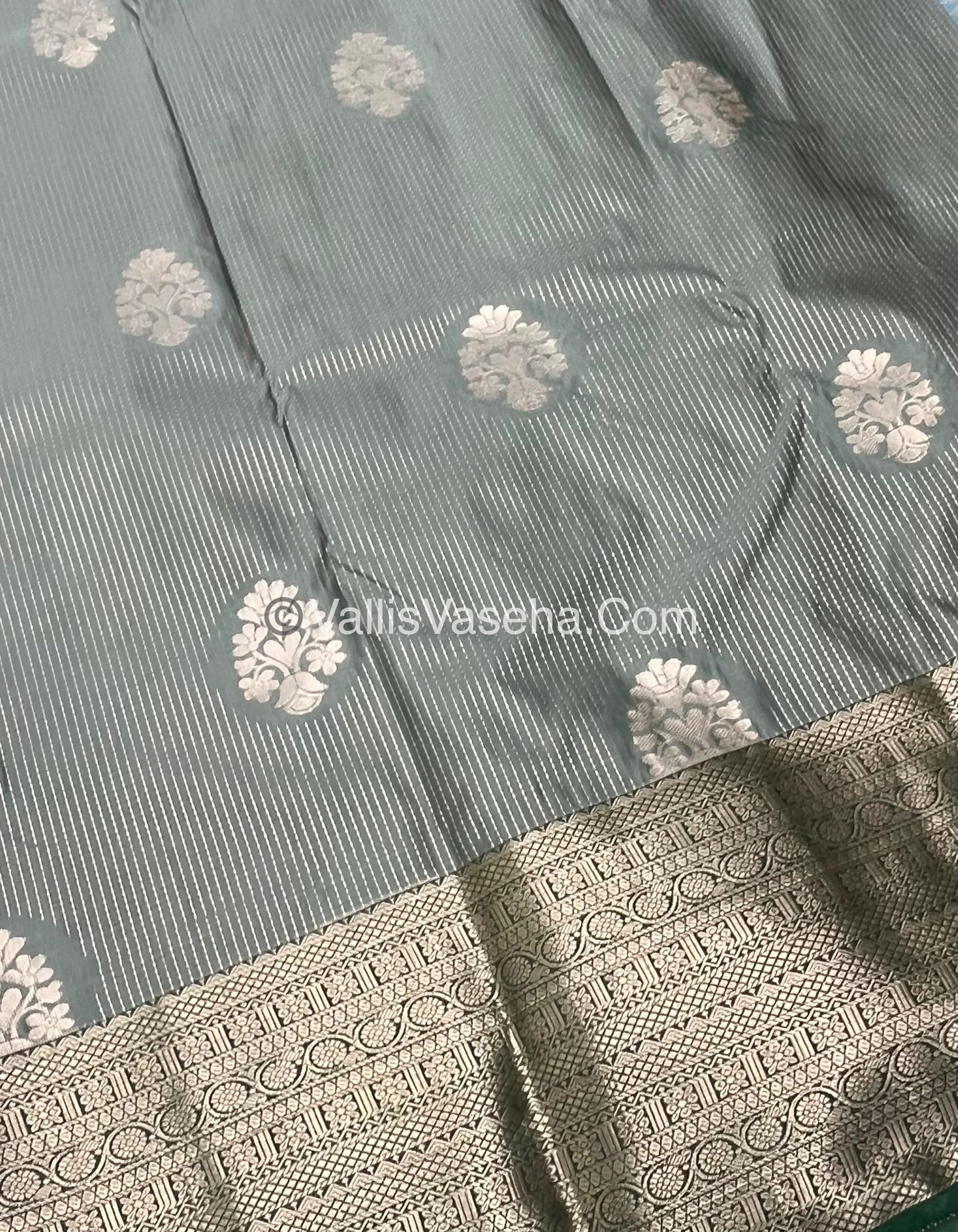 Semi Kanchipuram  Silk - Vairavoosi Pattern  - VVSKS001