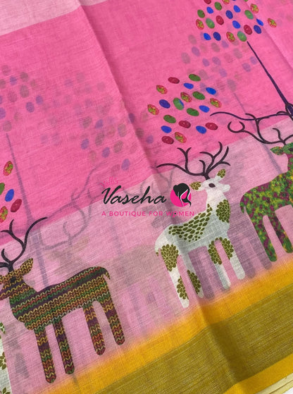 20%less - Offer Saree - Linen Saree - VVDS008