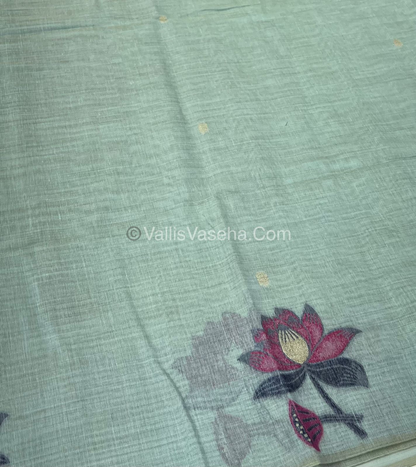 Muga Cotton Saree - Contrast Blouse - VVMCS001