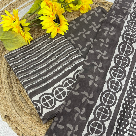 Pure Mul Mul Cotton - Bagru/ Dabu Print - VVUSM002
