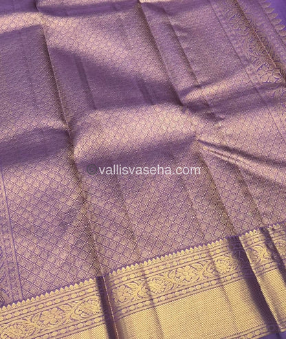 Pure Kanchipuram Silk Saree - Lavender Shade - VVPS010